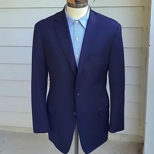 POLO RALPH LAUREN Italy Solid‎ Dark Navy Virgin Wool Sz 40 L Sport Coat Blazer